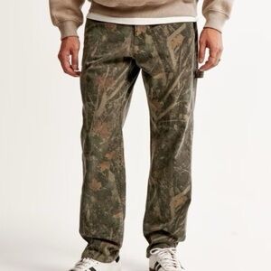 Abercrombie & Fitch Men 28X28 Camo Carpenter Athletic Loose Workwear Pant NWT
